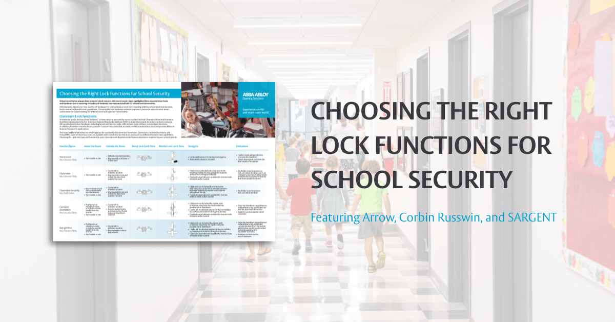 Choosing the Right Lock Functions for School Security