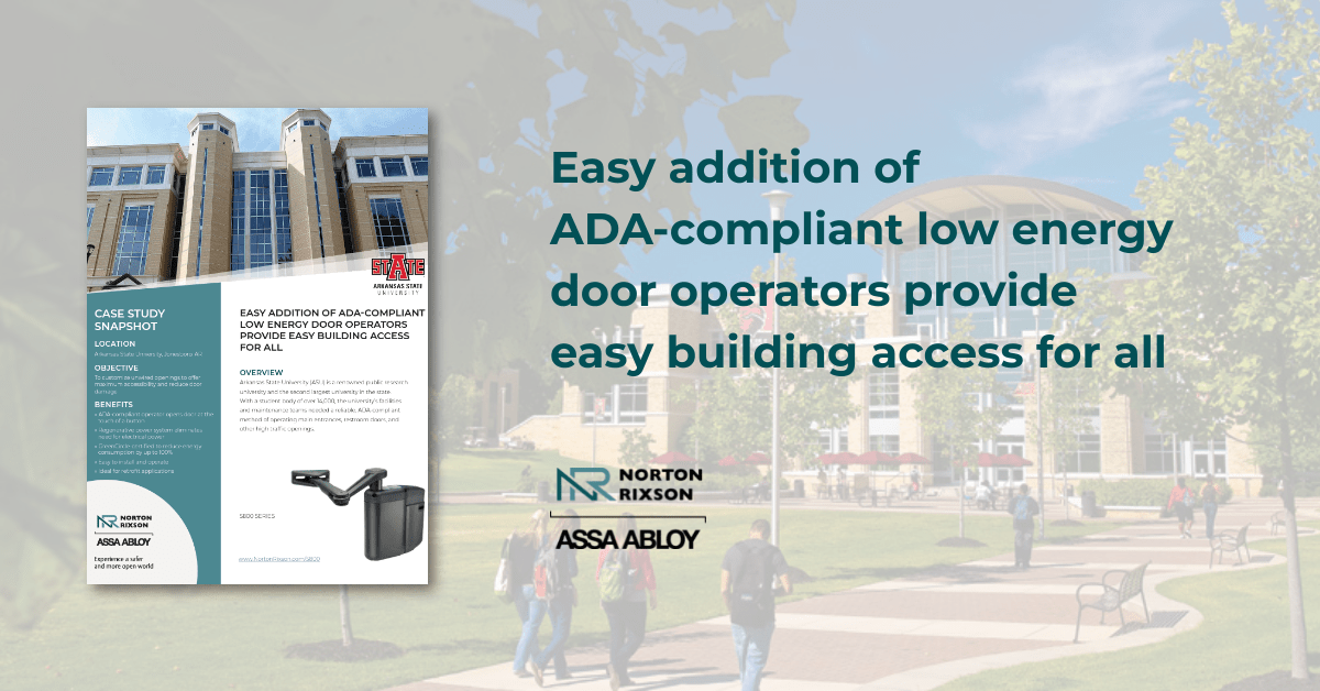 Easy Addition of ADA-Compliant Door Operators Provide East Building Access for All