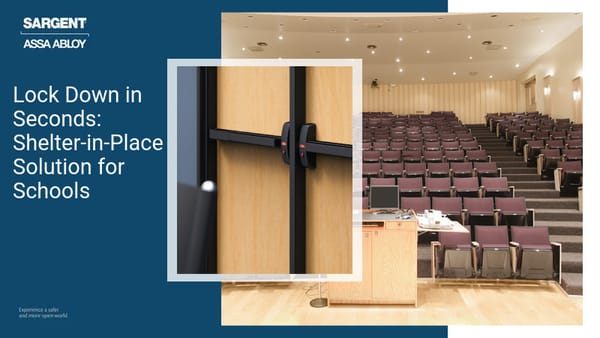 Secure Your Schools with SARGENT Shelter-in-Place Function